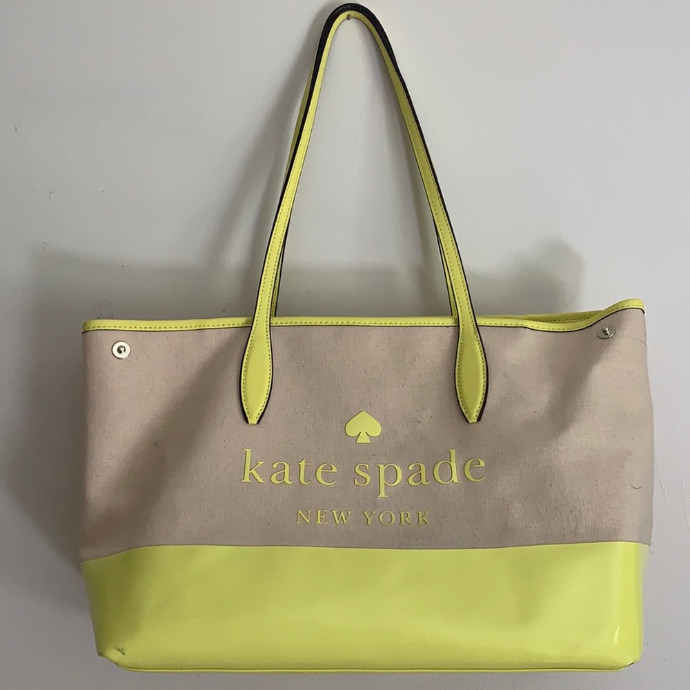 Bright yellow Kate Spade Tote